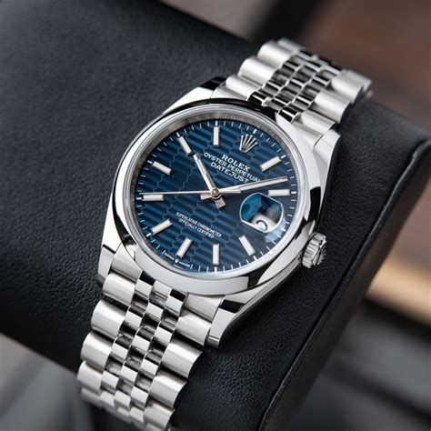 rolex datejust 36 jubilee blue dial|rolex dj36.